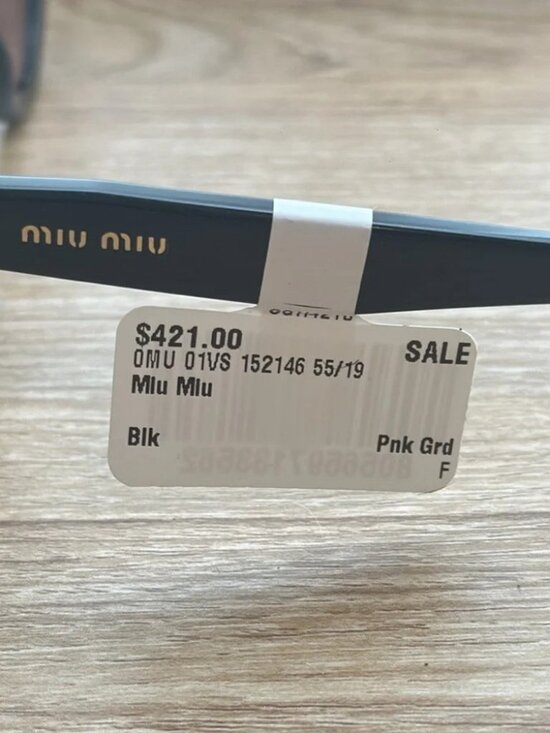 ✨ Miu Miu Black Cat-Eye Sunglasses with Crystal Accents ✨
